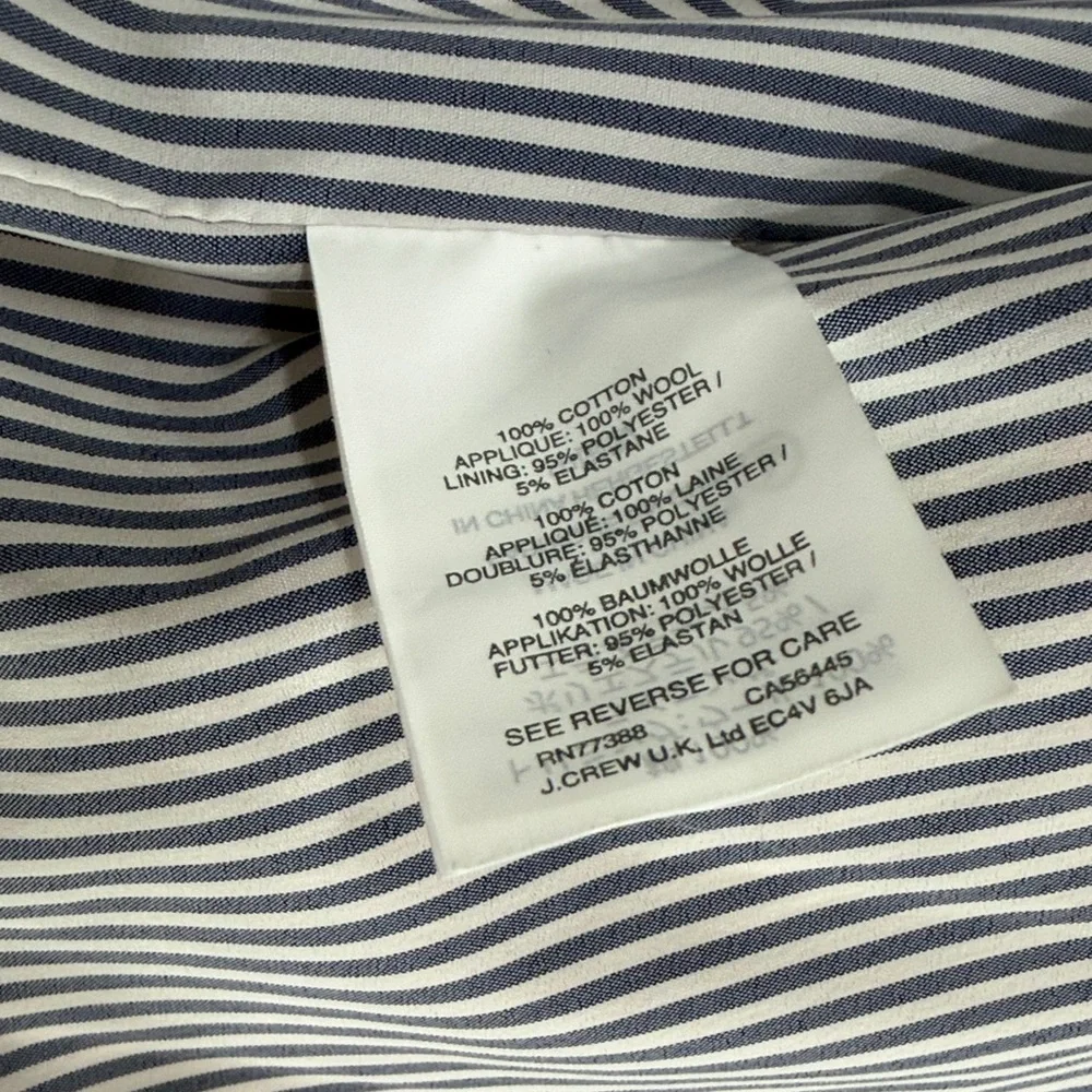 J crew Stylish Cream jacket with Red Accents - Picture 3 of 3